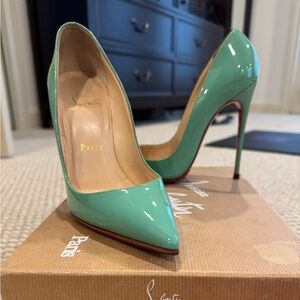So Kate 120 Patent Aquamarine Christian Laboutin 37
